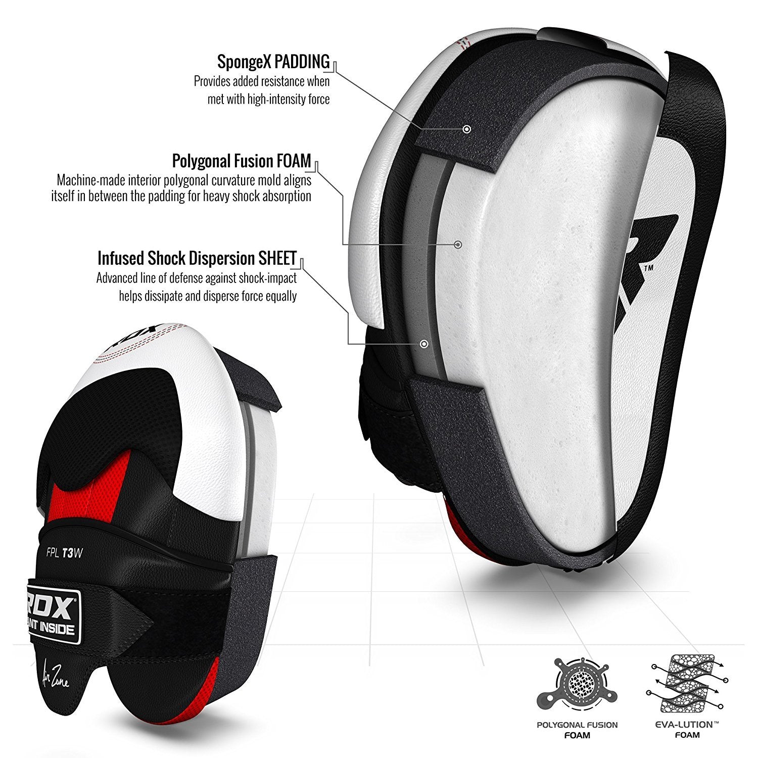 Cow Hide Leather Focus Mitts Pads Kick Training Boxing