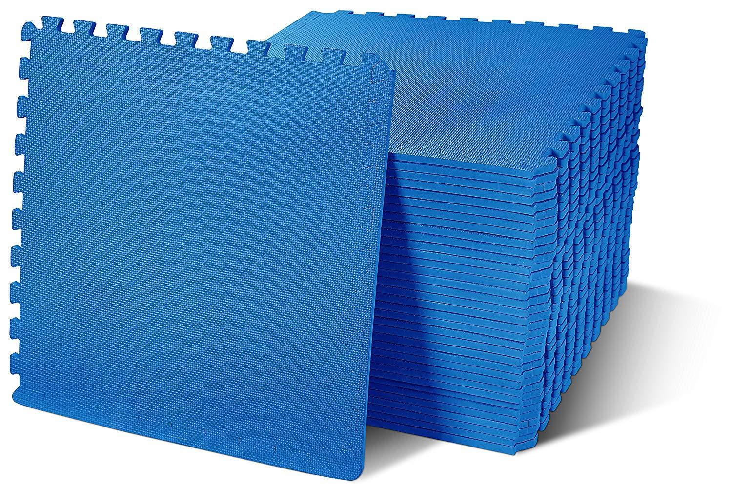 1/2 Inch SUPER EXTRA Thick EVA Foam Mat with Interlocking Tiles 144 Square Feet for MMA, Exercise, Gymnastics and Home Gym Protective Flooring