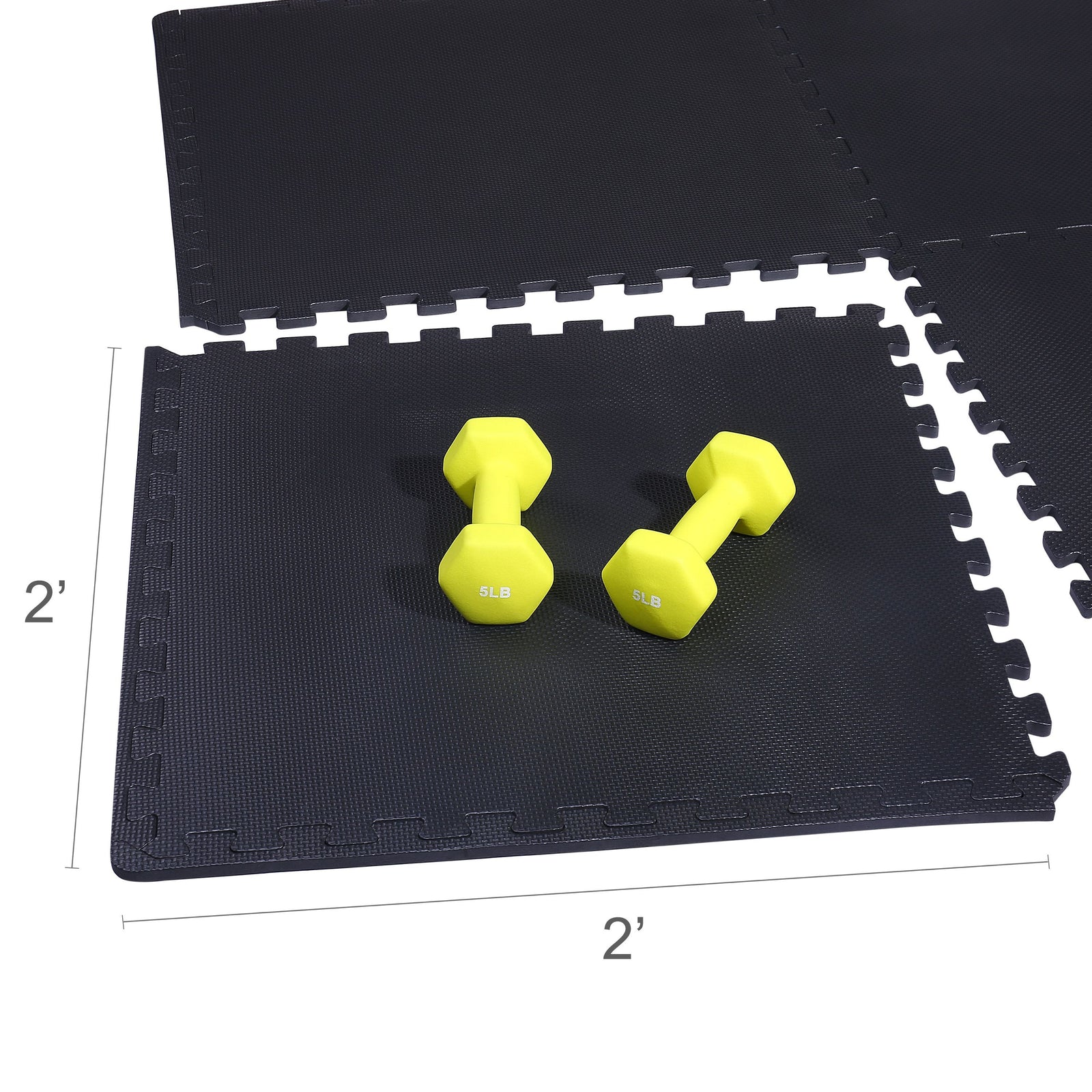 1/2" EXTRA Thick Puzzle Exercise Mat with EVA Foam Interlocking Tiles for MMA, Exercise, Gymnastics and Home Gym Protective Flooring, 24 Square Feet