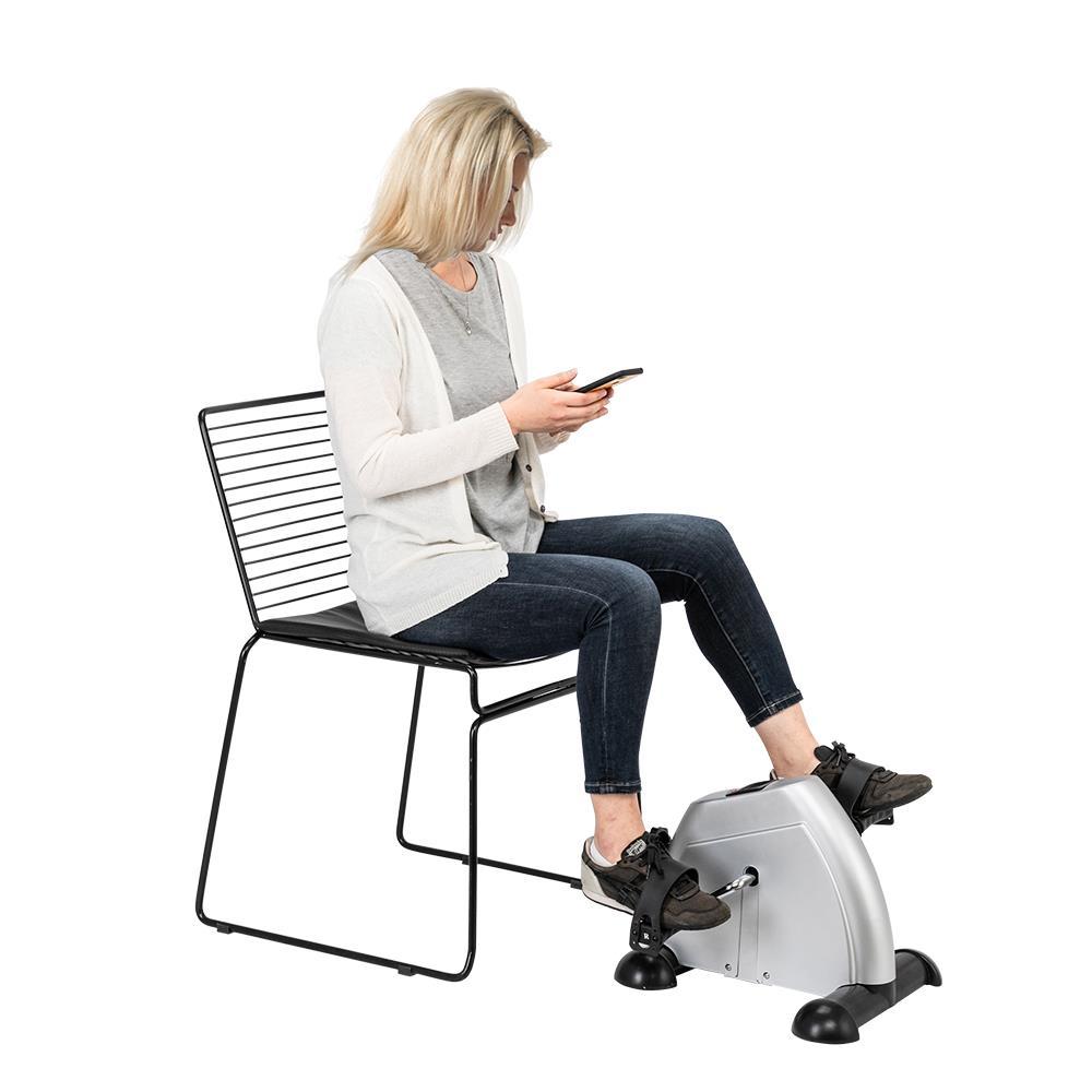 Fitness Mini Under Desk Bike Cycle Elliptical Trainer, Portable Compact Bicycle Pedals Exerciser with LCD Display