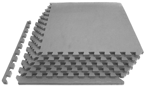 Everyday Essentials 1/2" Thick Flooring Puzzle Exercise Mat with High Quality EVA Foam Interlocking Tiles, 6 Piece, 24 Sq Ft, Multiple Colors