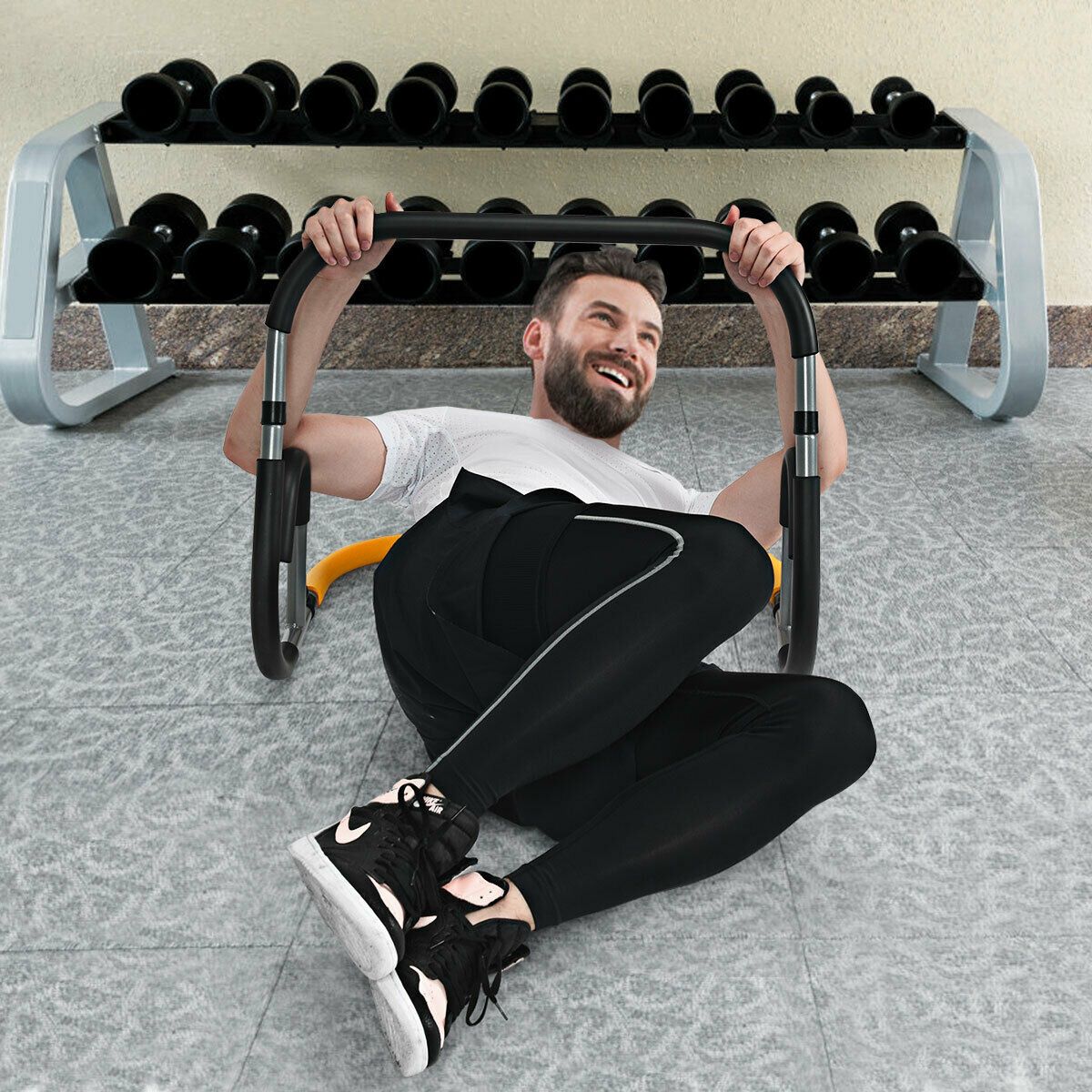  Fitness Crunch Abdominal Exercise Workout Machine for Glider Roller & Pushup