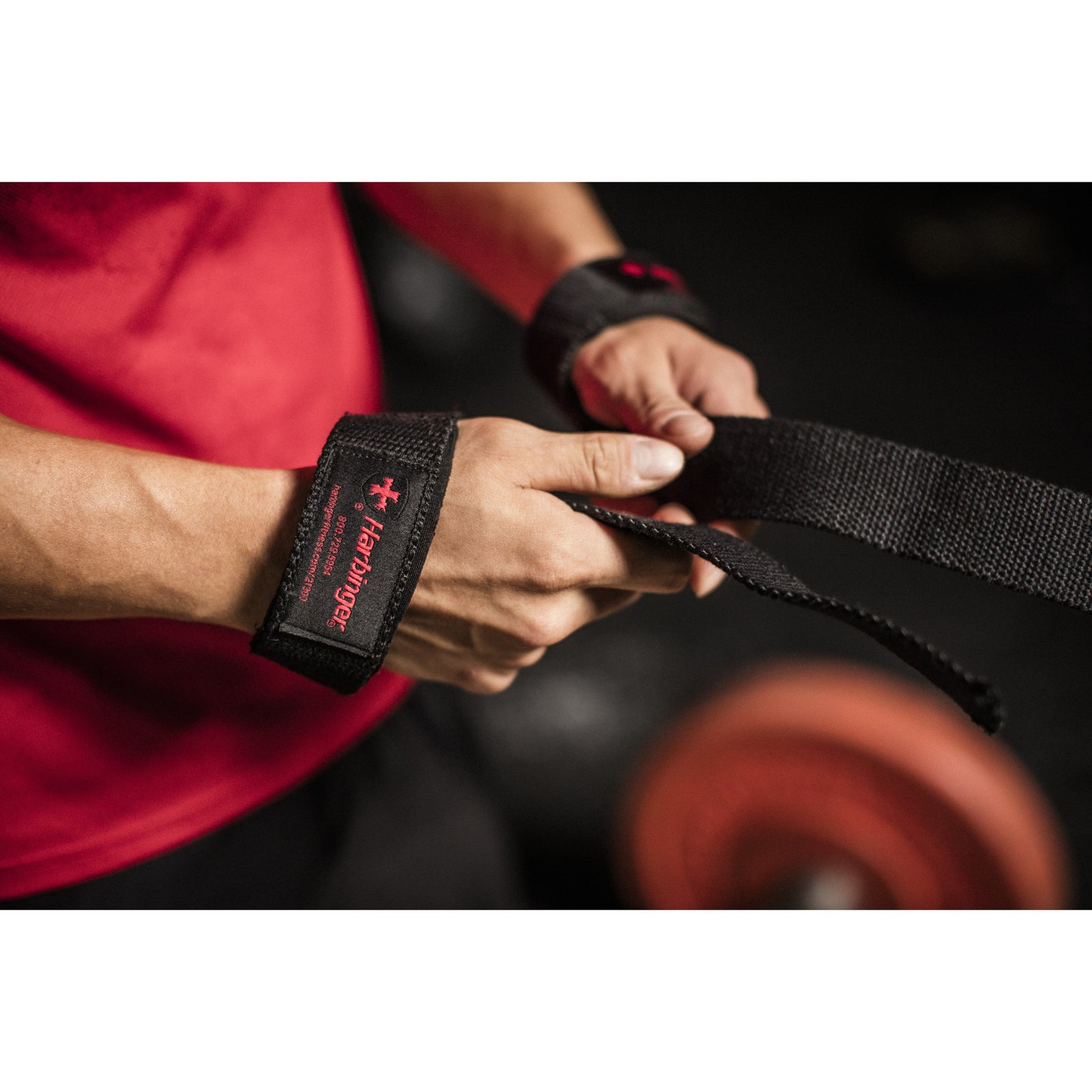 Padded Cotton Lifting Straps with NeoTek Cushioned Wrist (Pair), Black