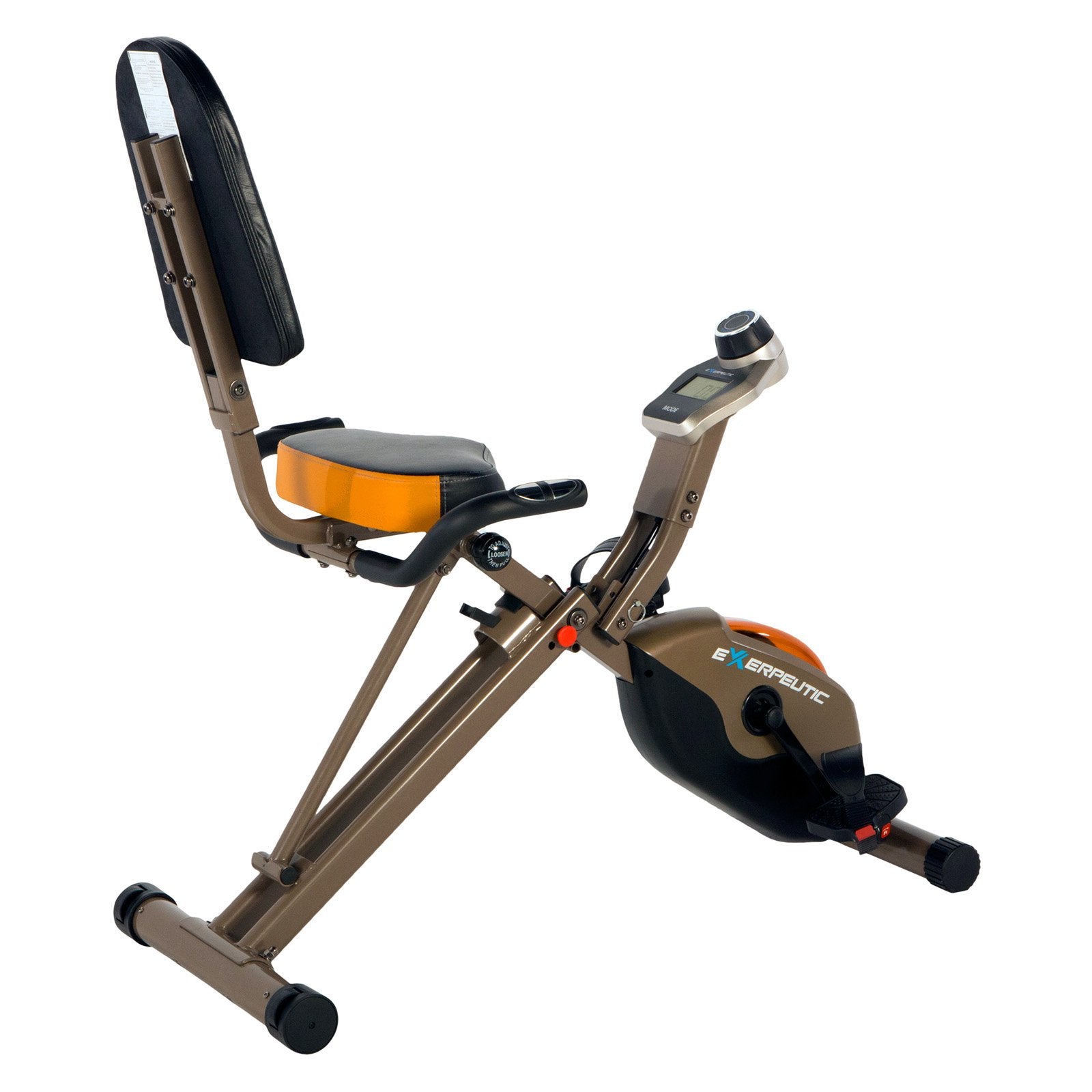 Exerpeutic 400lb Maximum Capacity Folding Foldable Recumbent Exercise Bike