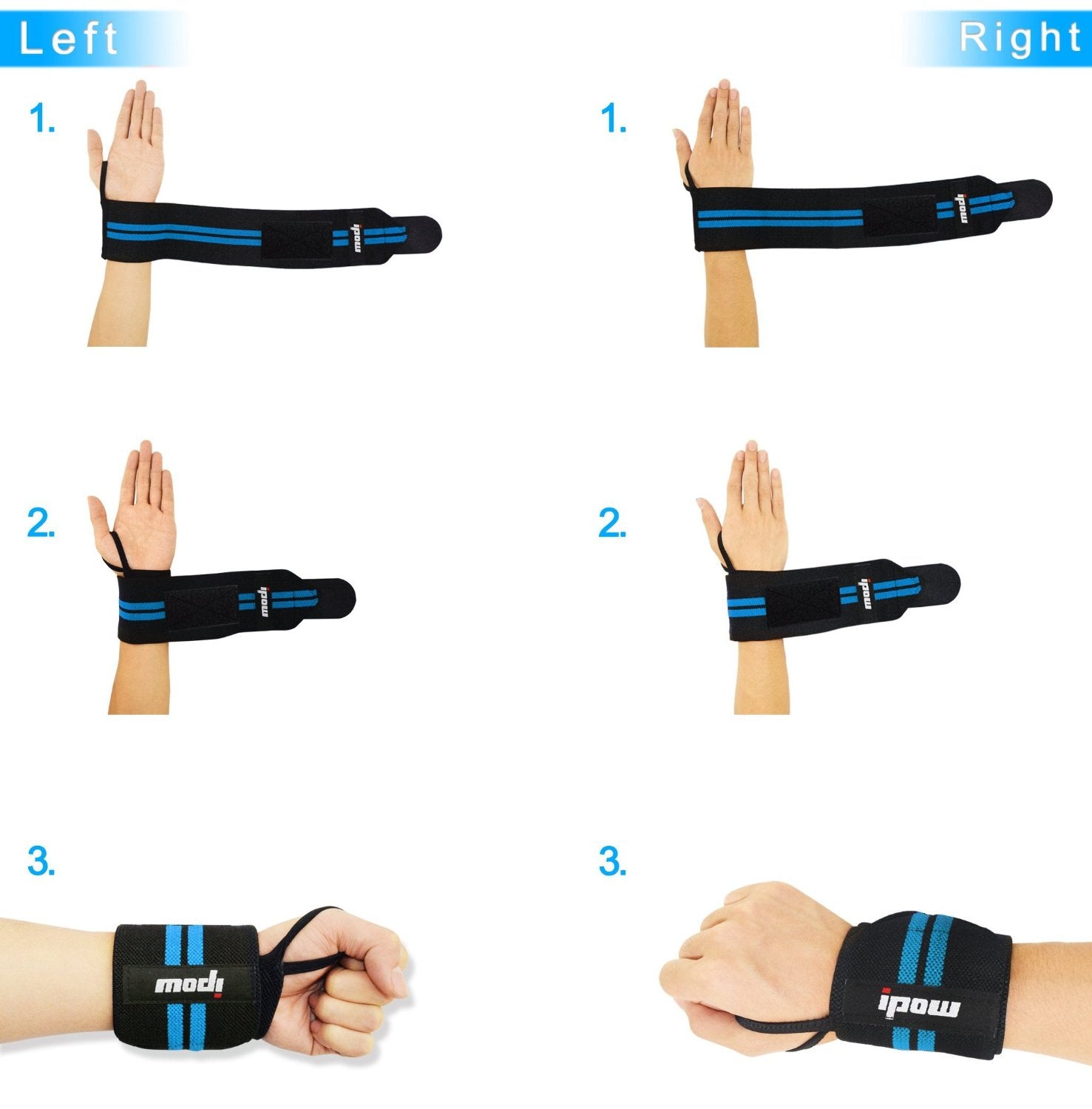 Wrist Strap 18.5" Men & Women Weight Lifting Neoprene Compression Wrist Brace with Thumb Loops, Wrist Band Workout Athletic Basketball Wrist Support, 2 Pack