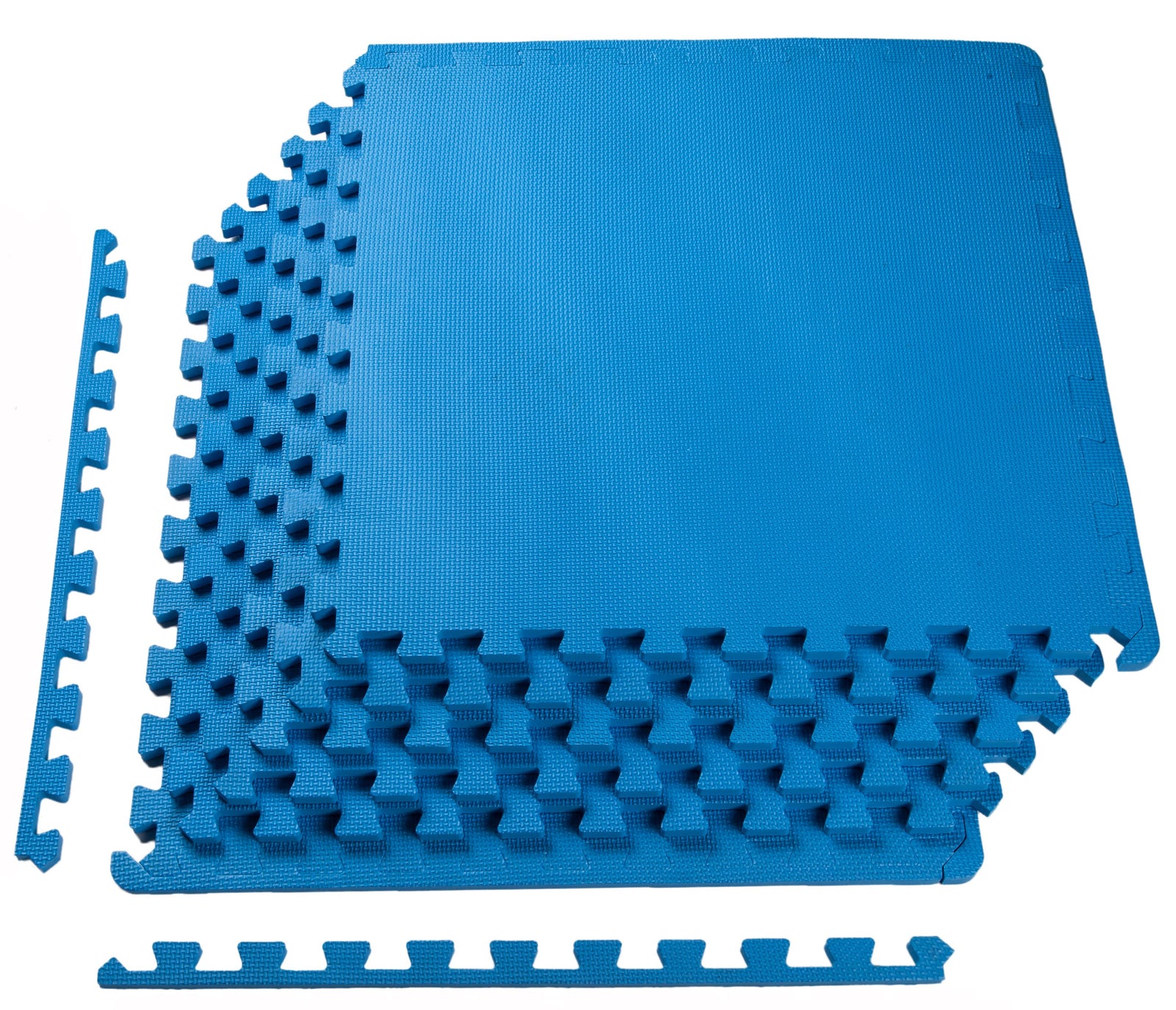 1/2" Thick Flooring Puzzle Exercise Mat with High Quality EVA Foam Interlocking Tiles, 6 Piece, 24 Sq Ft, Blue