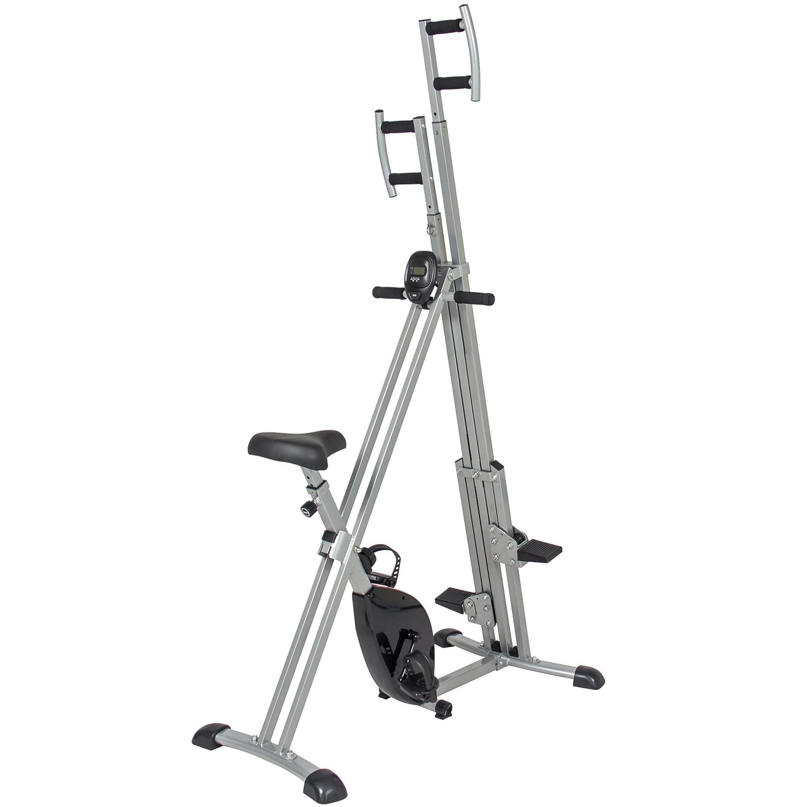 Best Choice Products 2 in 1 Total Body Vertical Climber Magnetic Exercise Bike Machine - Black/Gray