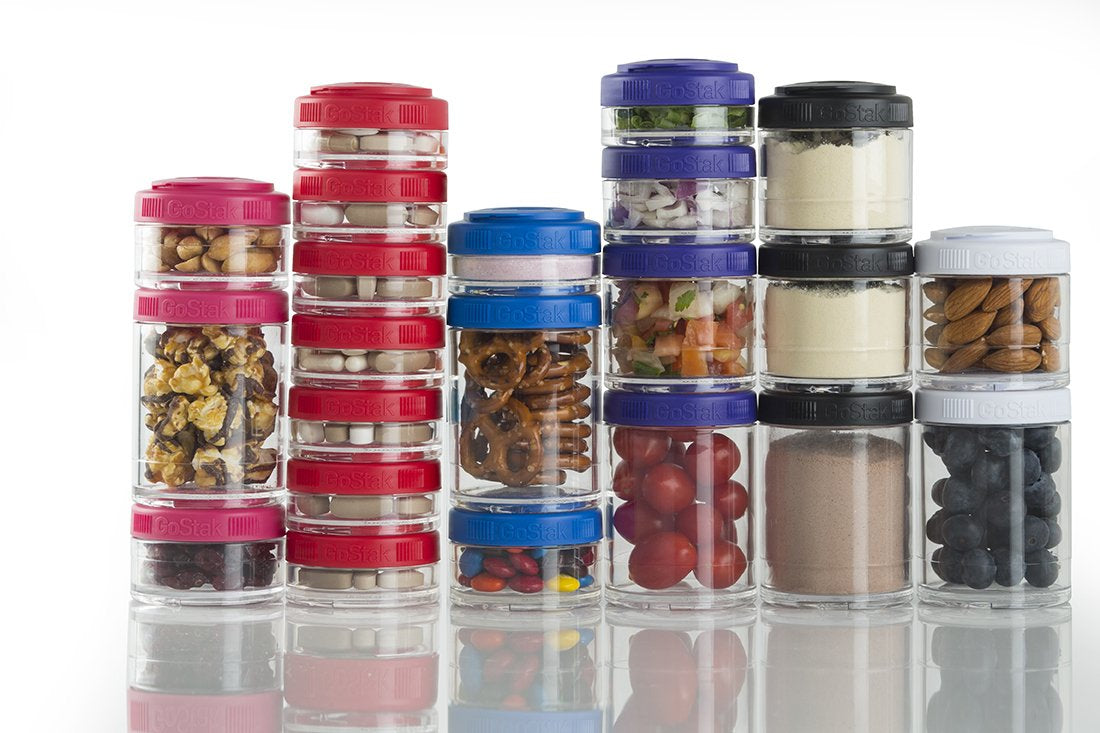 BlenderBottle GoStak Snacking Mini Containers Starter 4pk, White