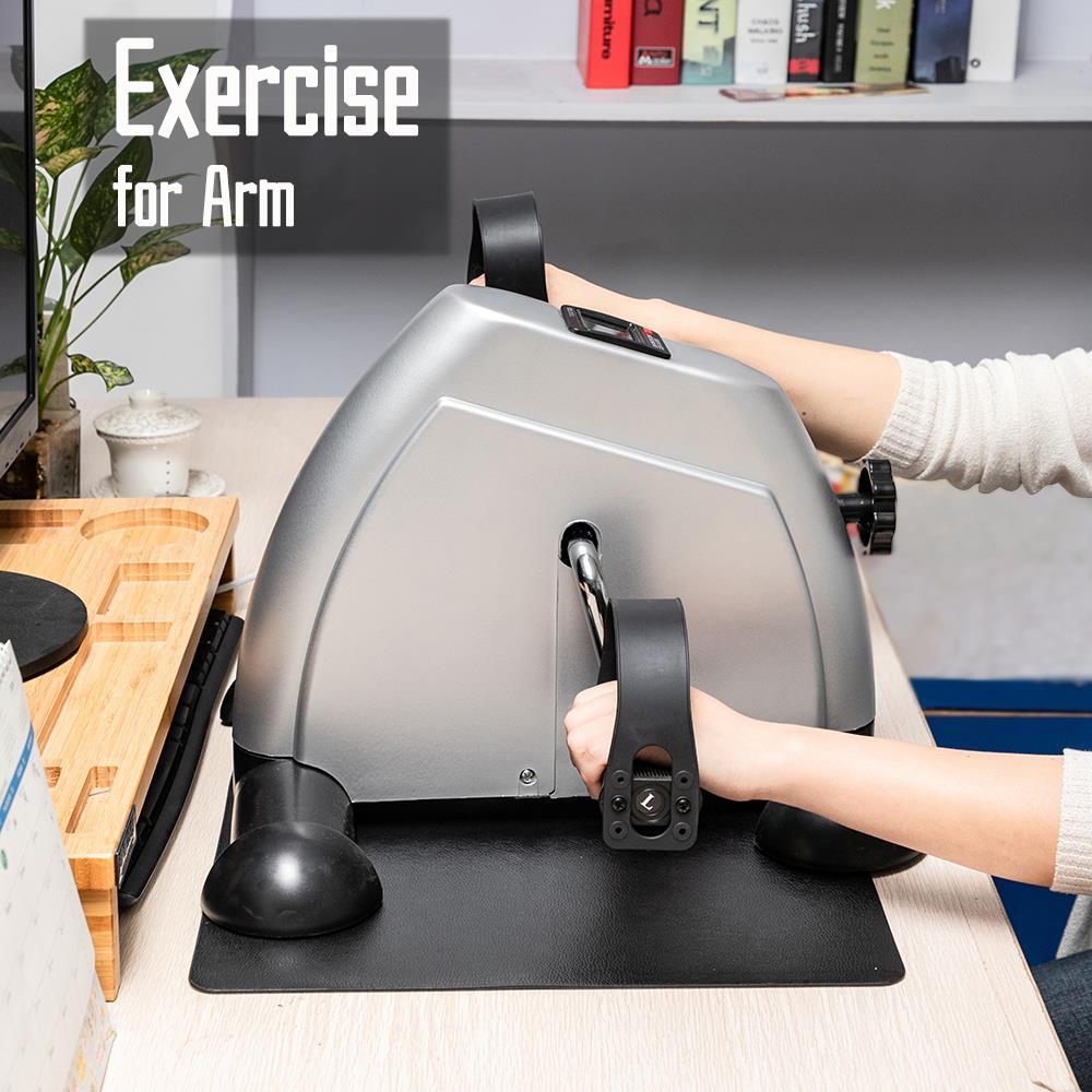 Fitness Mini Under Desk Bike Cycle Elliptical Trainer, Portable Compact Bicycle Pedals Exerciser with LCD Display