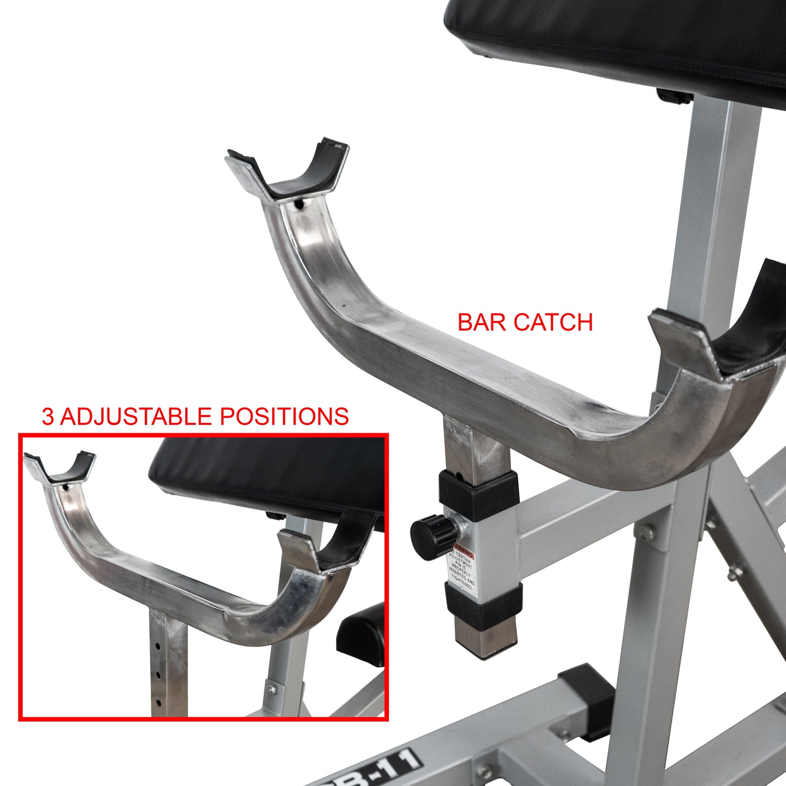 Fitness CB-11 Standing Arm Curl Station for Strength Training w/Pivot and Contoured Arm Rest