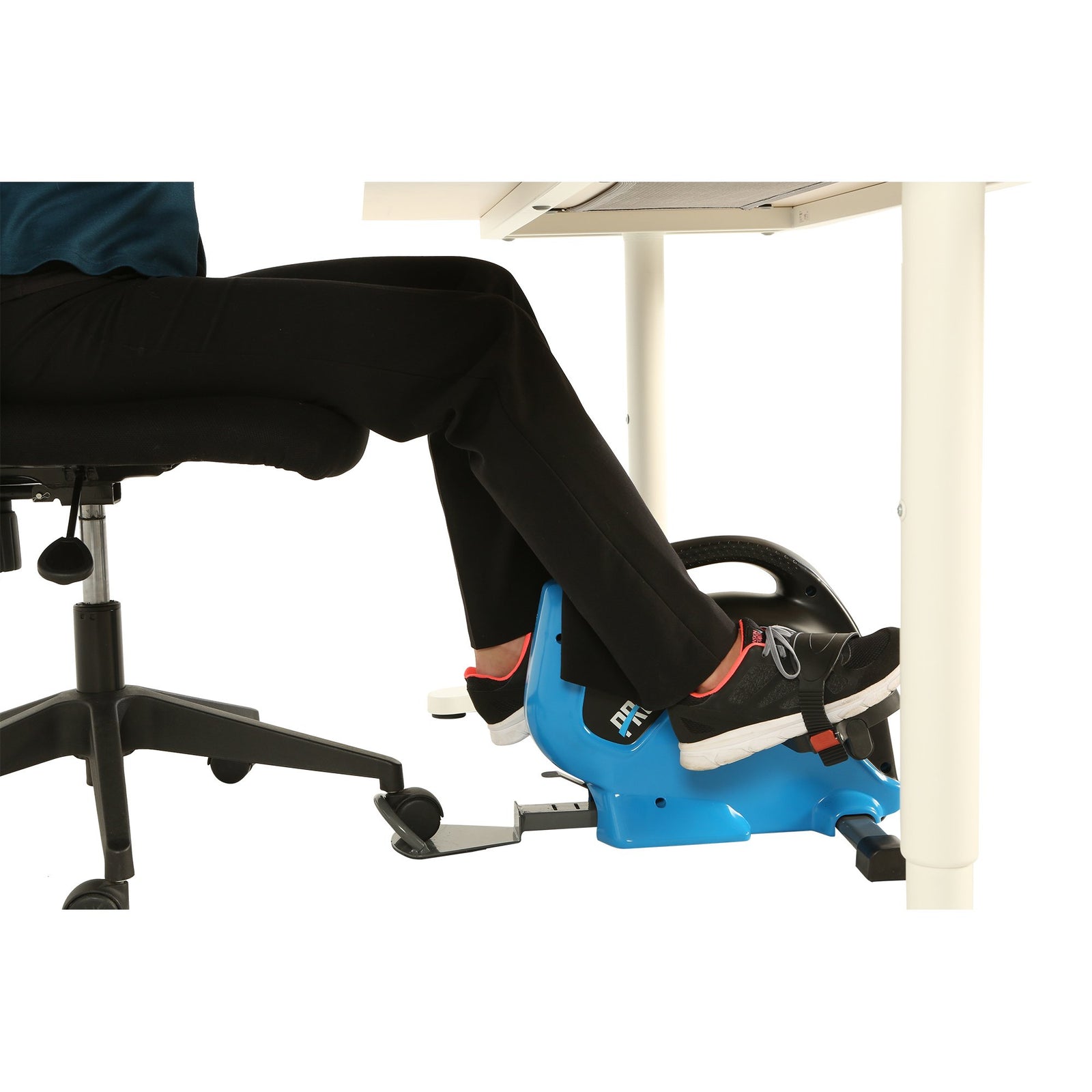 Under Desk Exercise Bike with Extendable Wheel Holder and Free APP