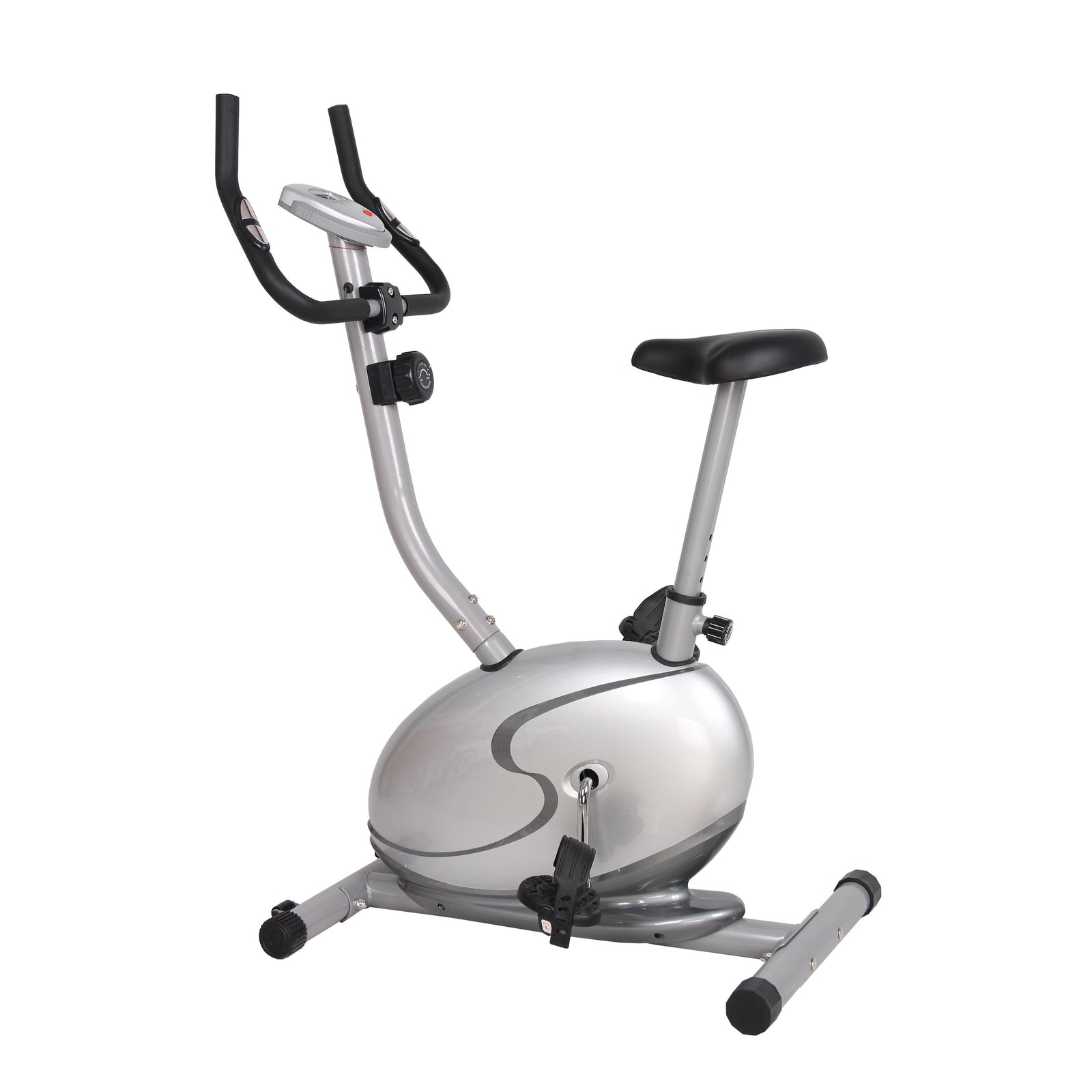 US Pride Furniture FN98006B Upright Magnetic Exercise Bike - Silver