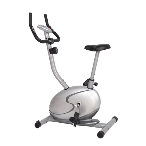 US Pride Furniture FN98006B Upright Magnetic Exercise Bike - Silver