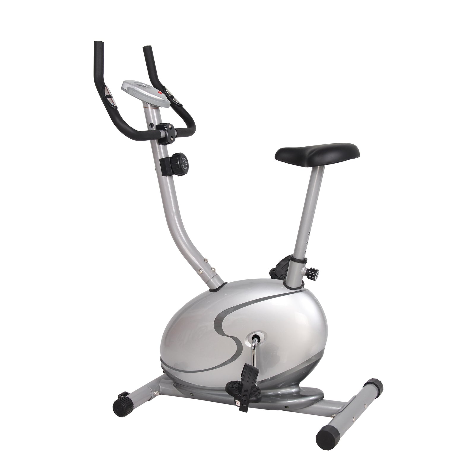 US Pride Furniture FN98006B Upright Magnetic Exercise Bike - Silver