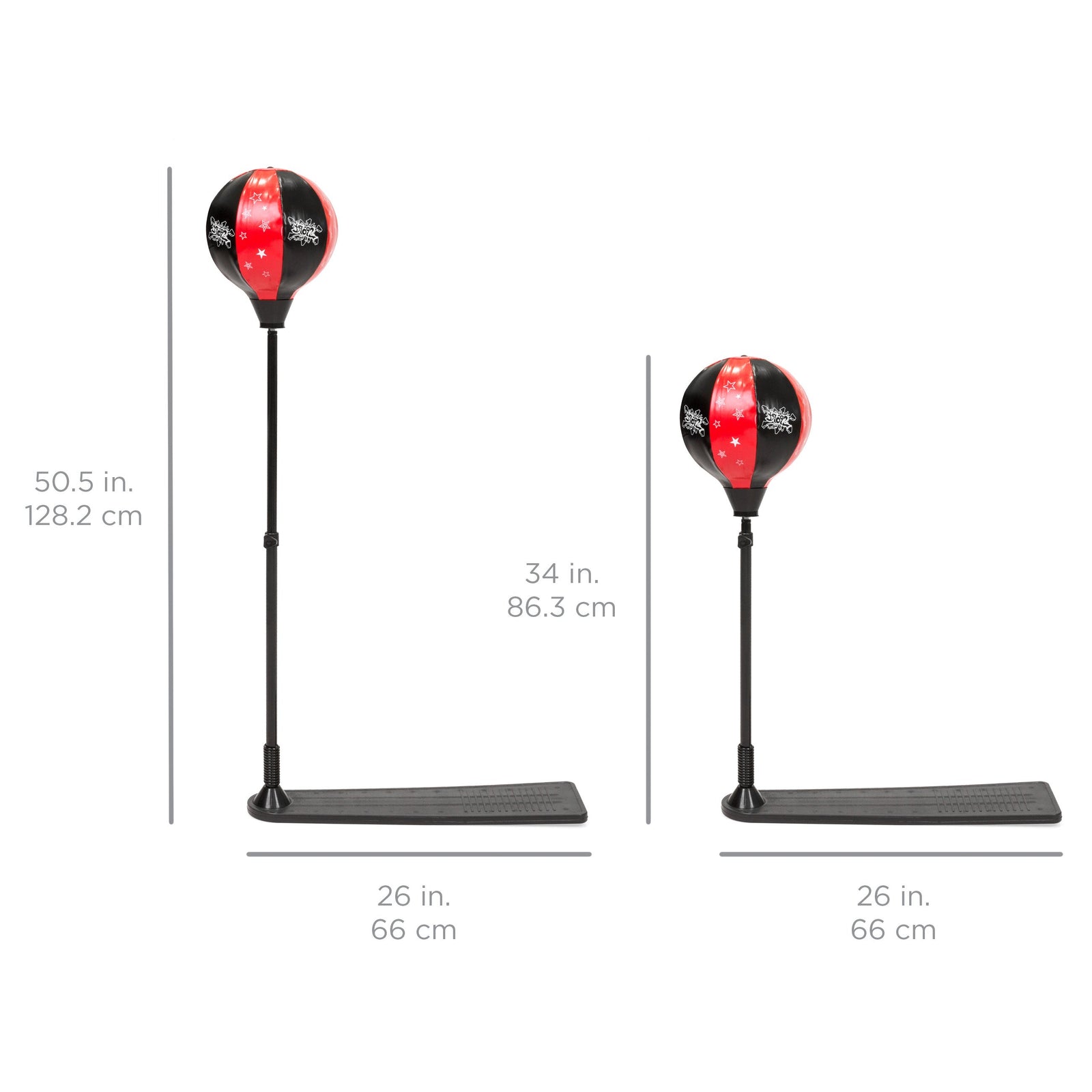 Best Choice Products Kids  Adjustable Standing Boxing Punching Bag Set w/ Spring, Metal Stand, Gloves