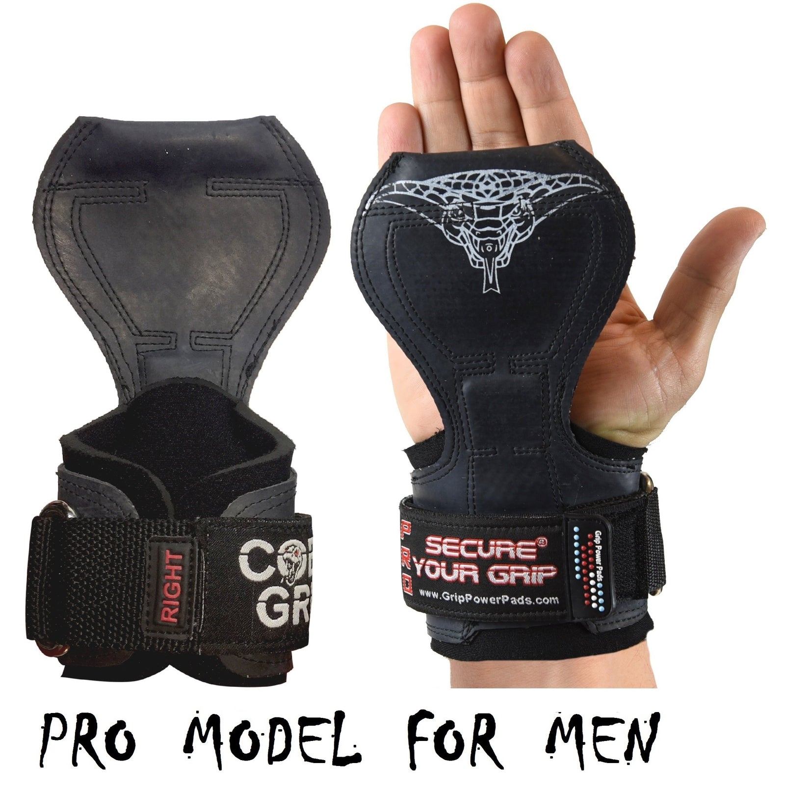 Grips PRO Weight Lifting Gloves Heavy Duty Straps For Deadlifts Lifting Grip