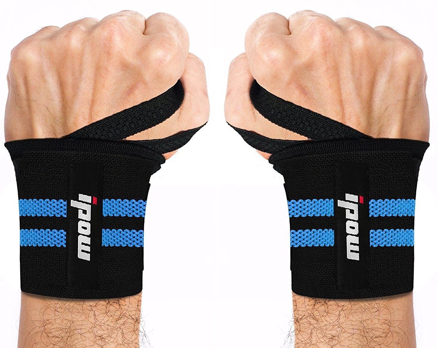 Wrist Strap 18.5" Men & Women Weight Lifting Neoprene Compression Wrist Brace with Thumb Loops, Wrist Band Workout Athletic