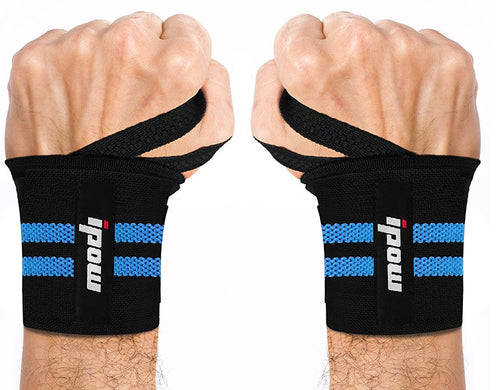 Wrist Strap 18.5" Men & Women Weight Lifting Neoprene Compression Wrist Brace with Thumb Loops, Wrist Band Workout Athletic Basketball Wrist Support, 2 Pack