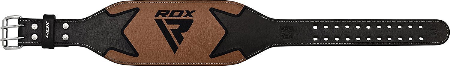 Leather Weight Lifting 6" NUBUCK Belt Back Support Gym Training Strength