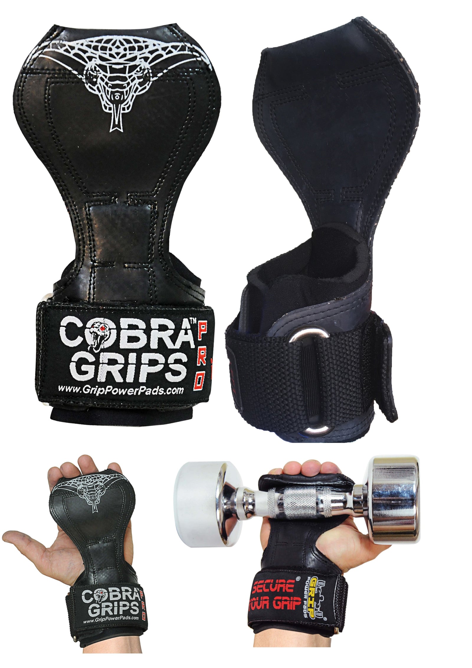 Grips PRO Weight Lifting Gloves Heavy Duty Straps For Deadlifts Lifting Grip