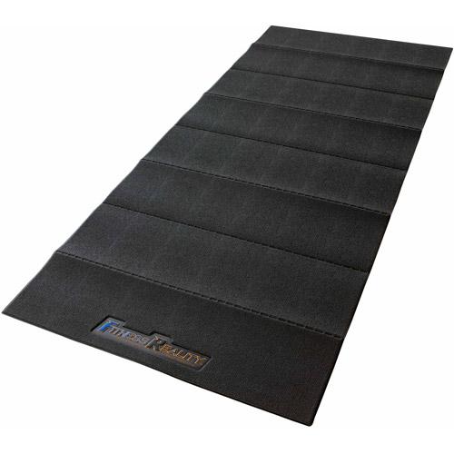 Fitness Reality Water-Resistant PVC Exercise Equipment Mat, Black