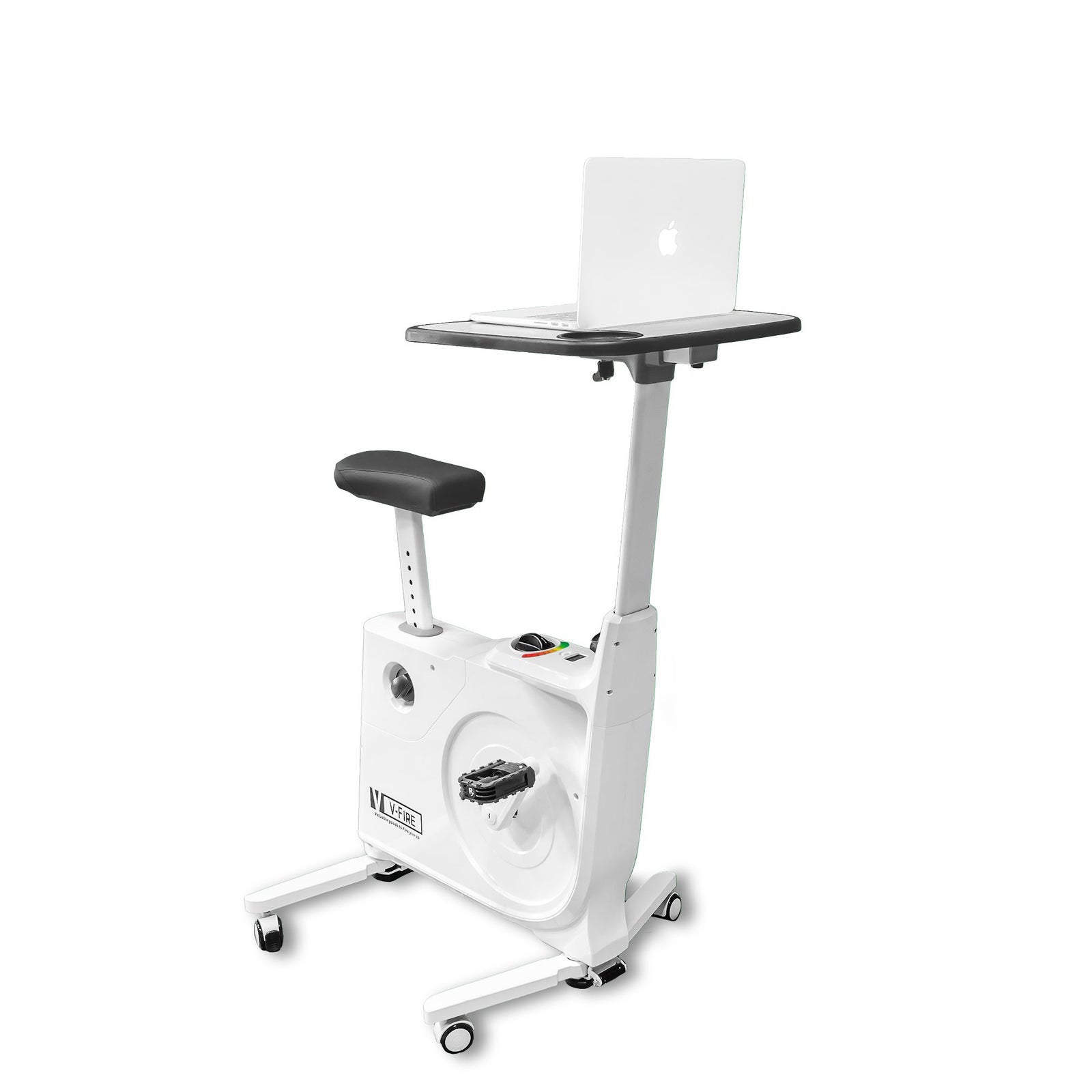V-Fire Indoor 8 Levels Advanced Magnetic Resistance Cardio Exercise Bike with Standing Desk
