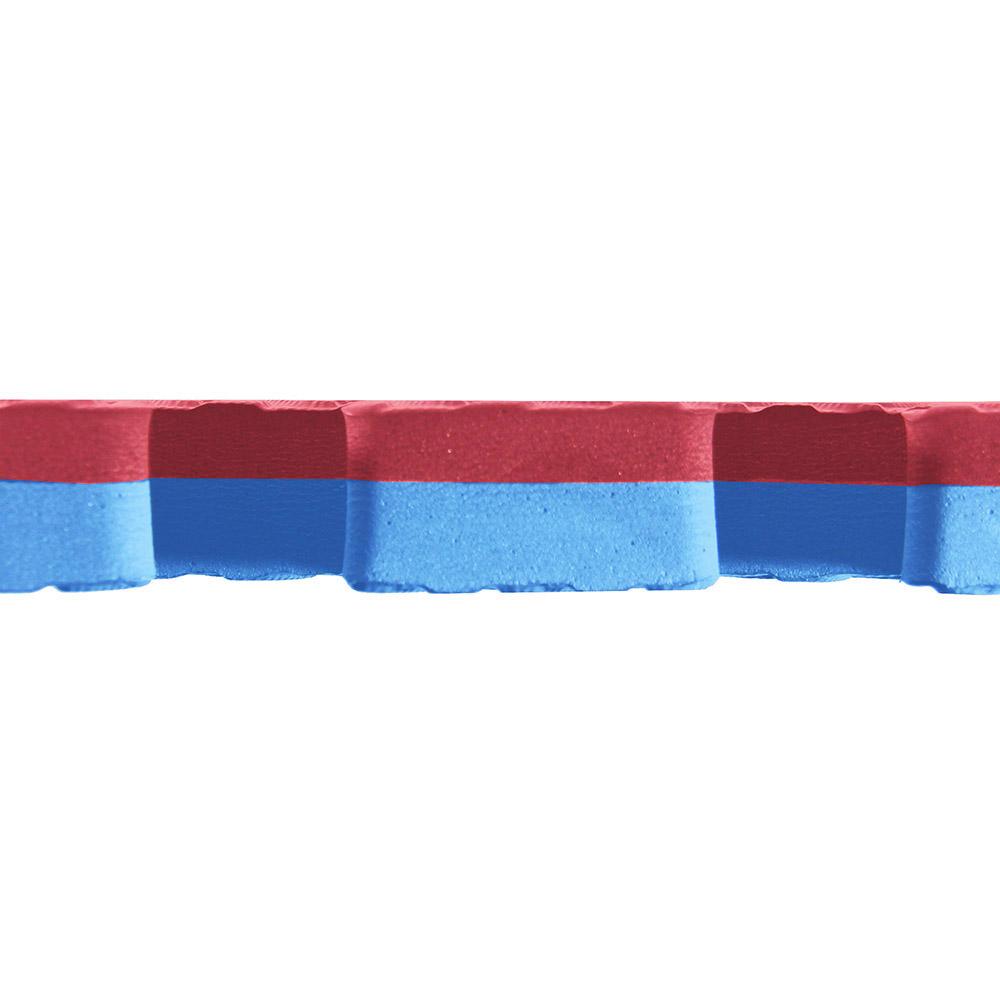 Clevr 1" Extra Thick Reversible Interlocking EVA Gym Foam Floor Mat Tiles, Blue/Red - 12 pcs (24" x 24") Covers 48 sqft |1 Yr Limited Warranty