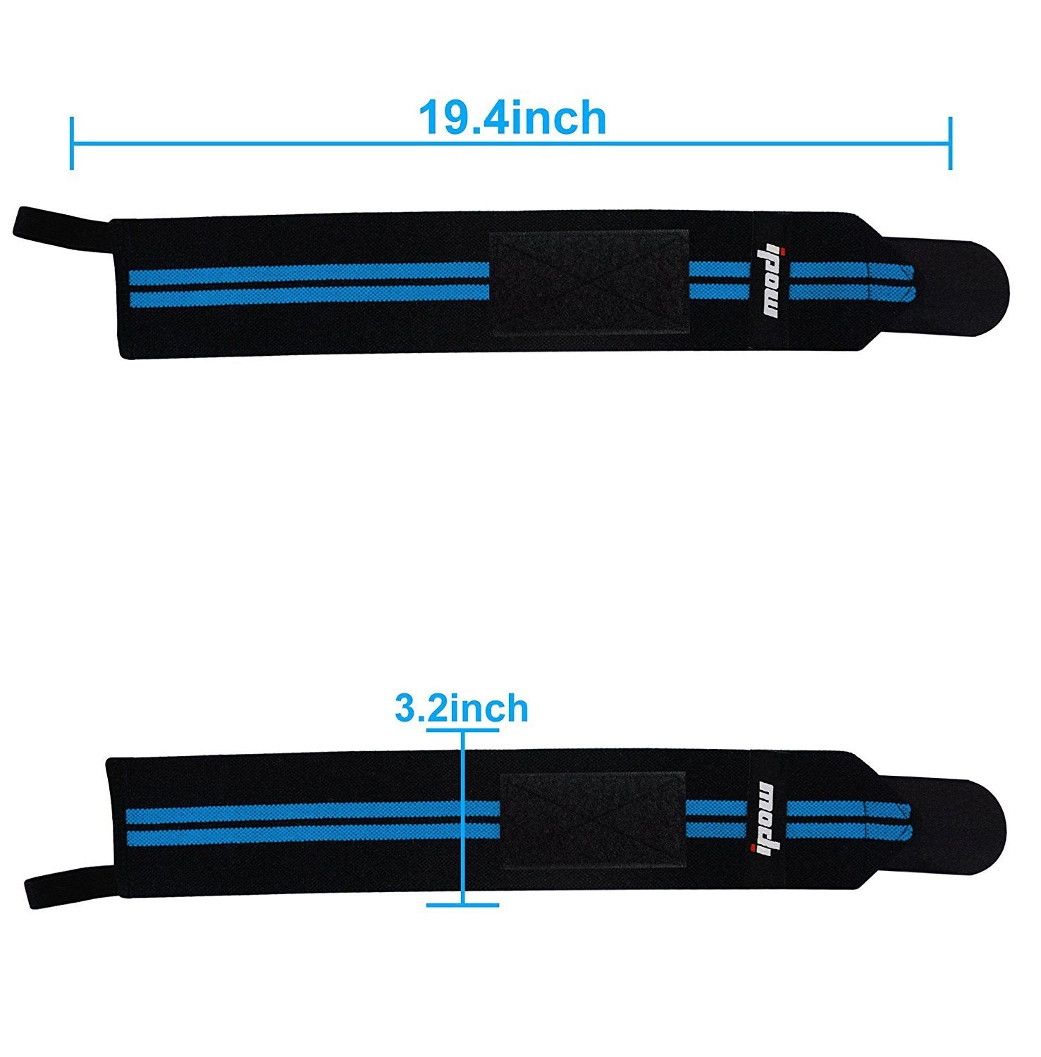 Wrist Strap 18.5" Men & Women Weight Lifting Neoprene Compression Wrist Brace with Thumb Loops, Wrist Band Workout Athletic Basketball Wrist Support, 2 Pack