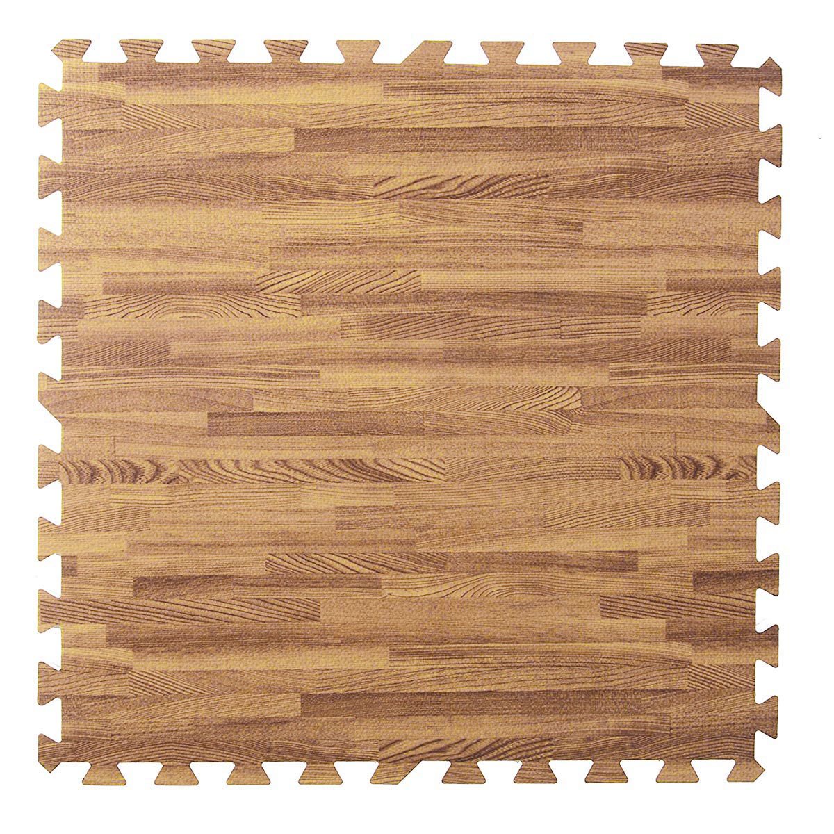 Foam Interlocking Floor Mat, Light Wood, 25 pcs, 100 sq. ft.