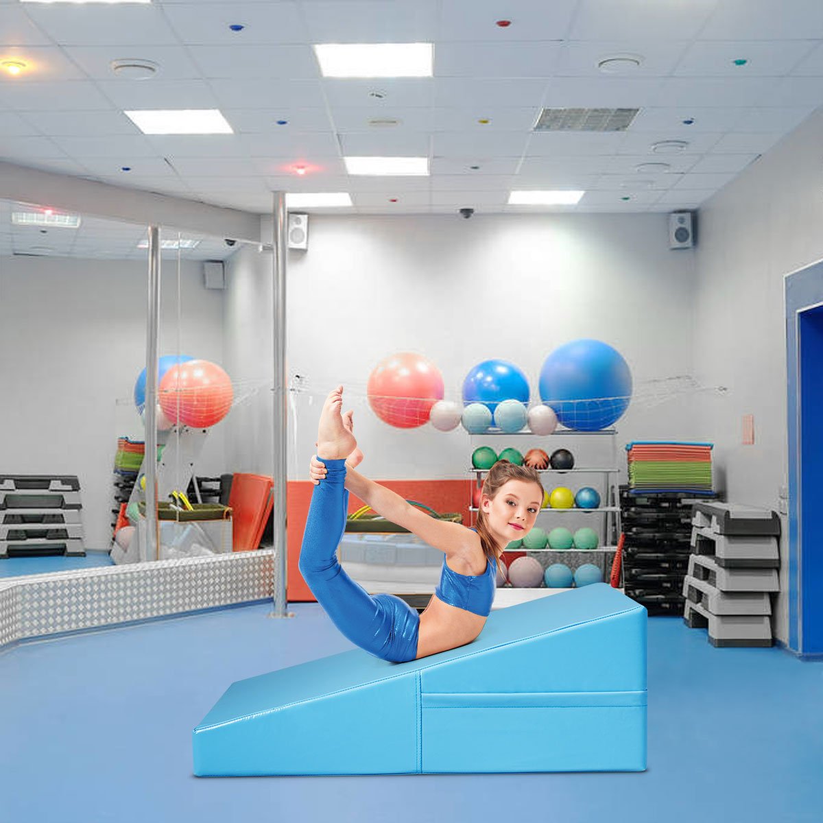 Incline Gymnastics Mat Yoga Wedge Ramp Gym Skill Shape 4 color