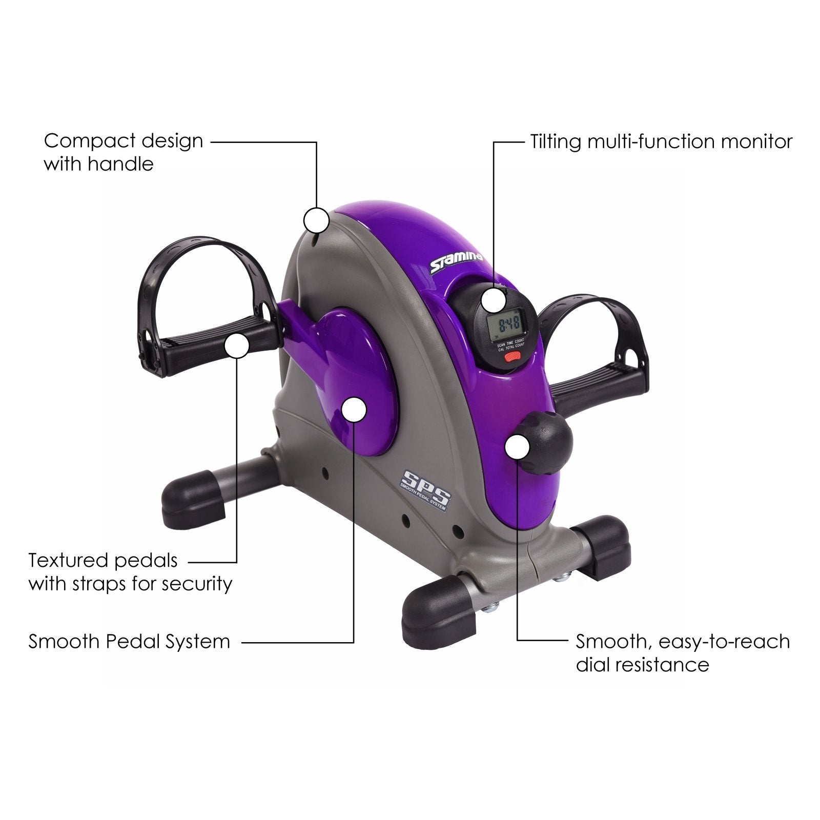 Stamina Mini Exercise Bike with Smooth Pedal System