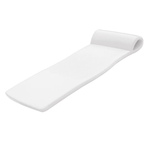  Recreation Sunsation 70 Inch Thick Foam Raft Lounger Mat Pool Float, White