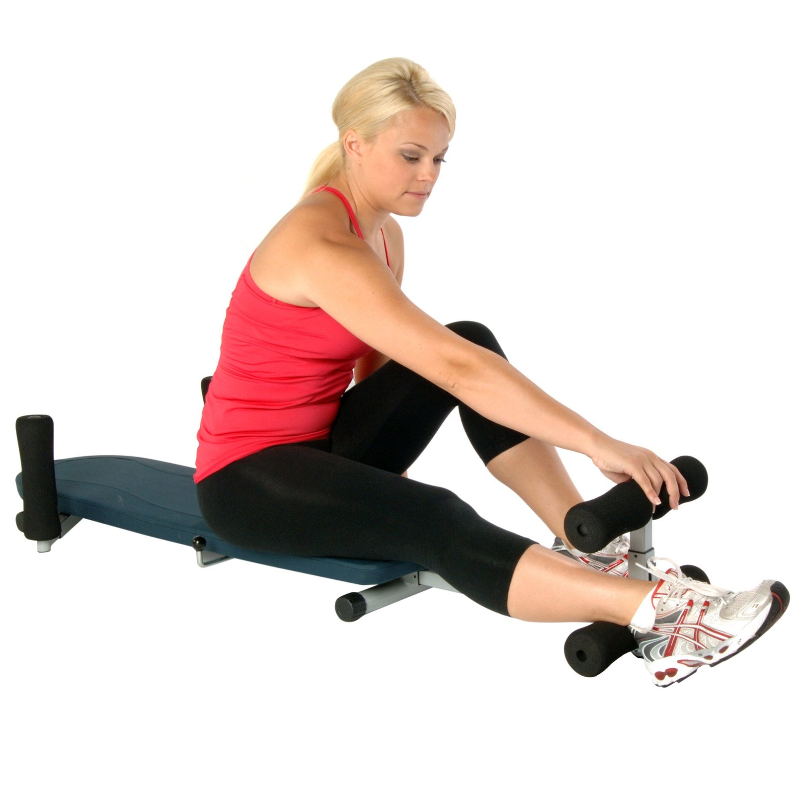 InLine Back Stretch Bench, Blue Gray