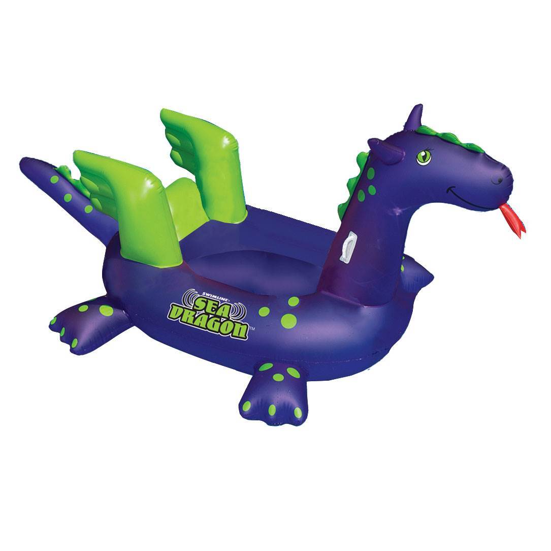  Pool Kids Giant Sea Dragon Inflatable Float Toy w/ 110V Air Pump