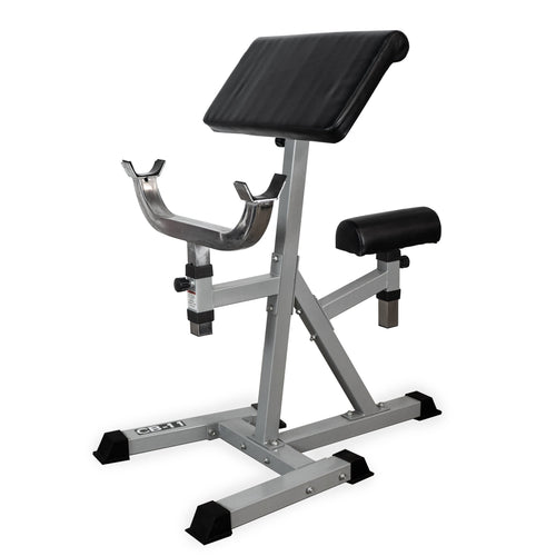 Fitness CB-11 Standing Arm Curl Station for Strength Training w/Pivot and Contoured Arm Rest