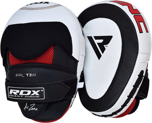 Cow Hide Leather Focus Mitts Pads Kick Training Boxing