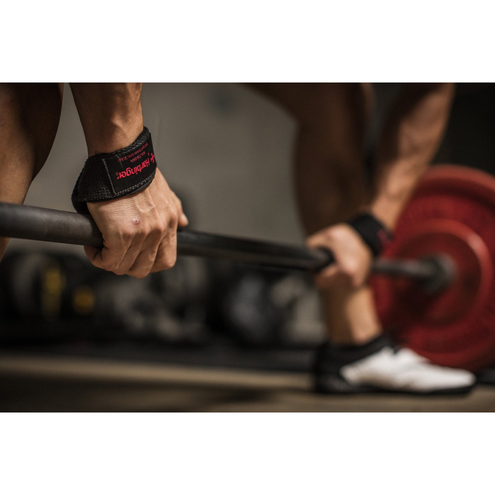 Padded Cotton Lifting Straps with NeoTek Cushioned Wrist (Pair), Black