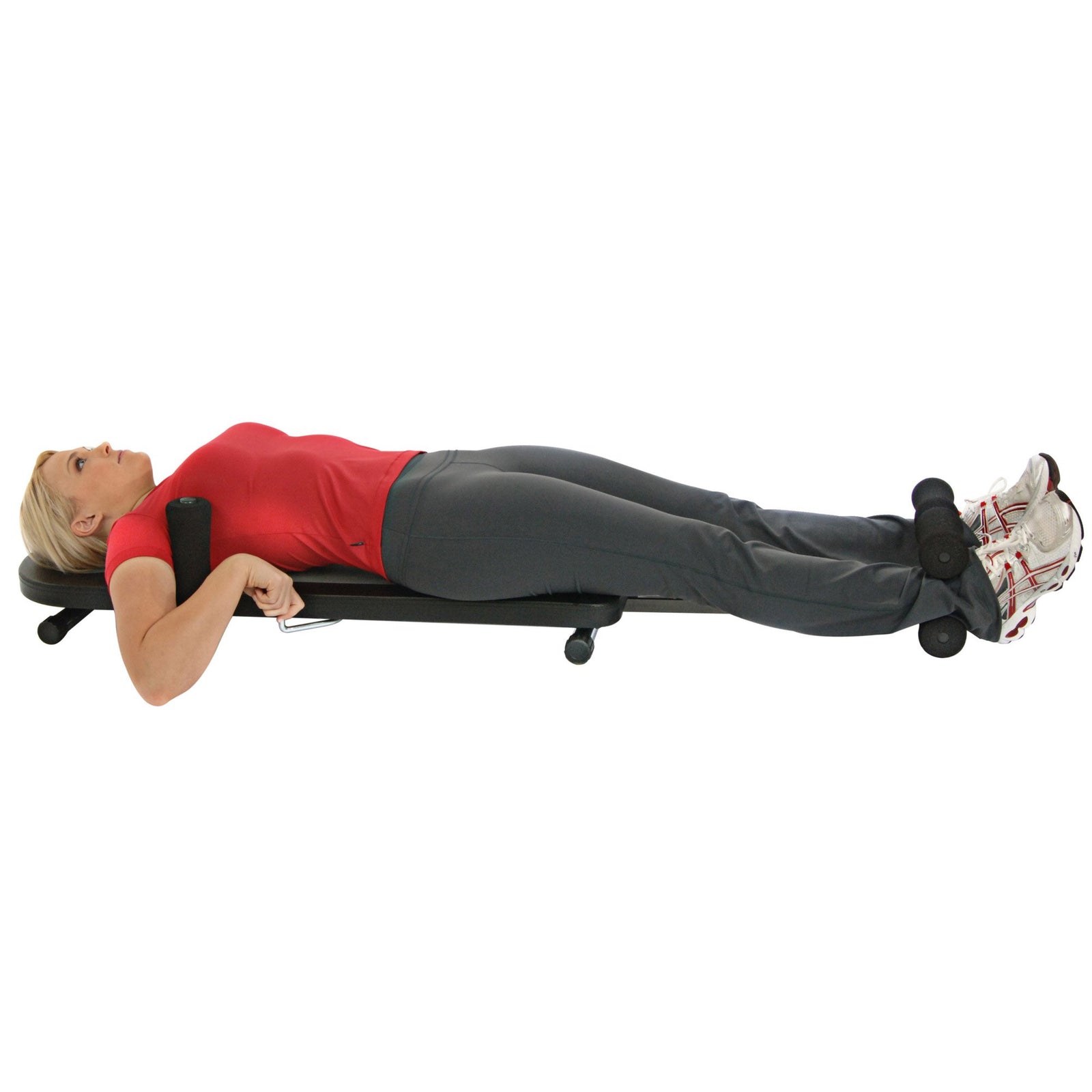 InLine Back Stretch Bench, Blue Gray