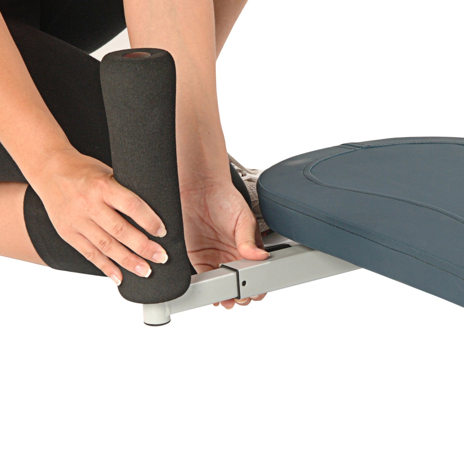 InLine Back Stretch Bench, Blue Gray