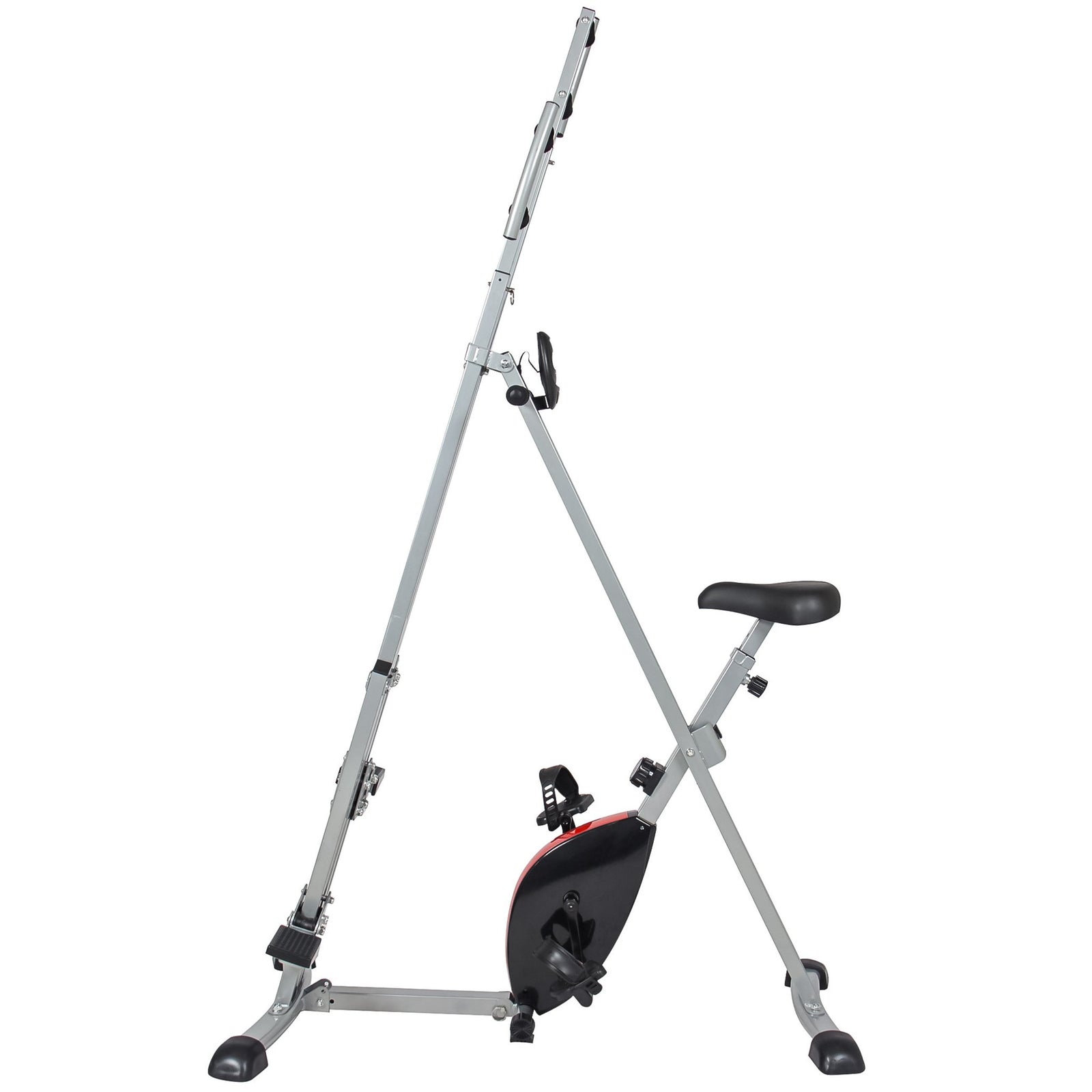 Best Choice Products 2 in 1 Total Body Vertical Climber Magnetic Exercise Bike Machine - Black/Gray