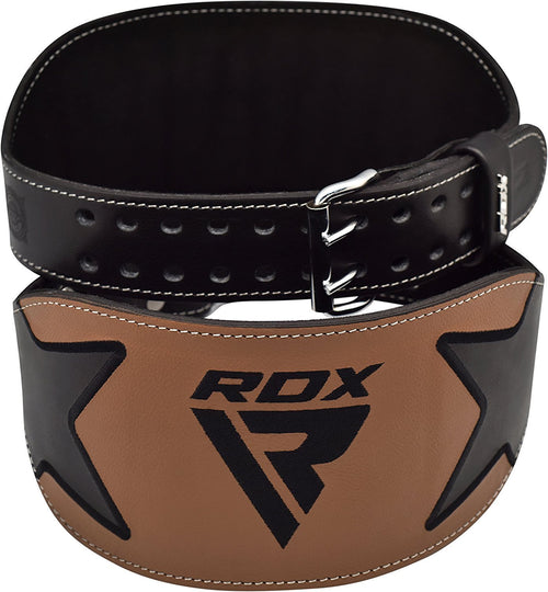 Leather Weight Lifting 6" NUBUCK Belt Back Support Gym Training Strength