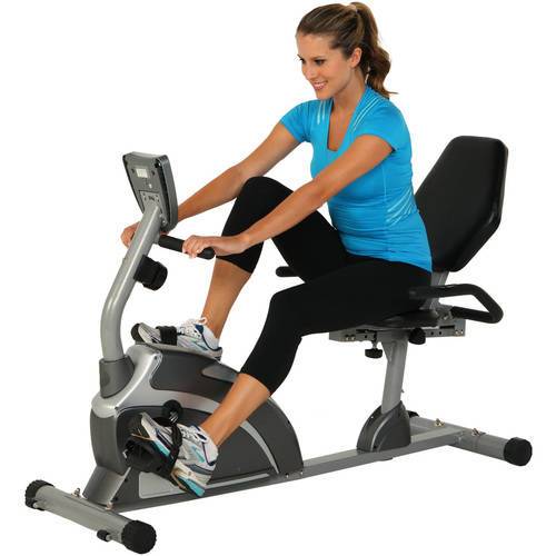 Exerpeutic 1000 High-Capacity Magnetic Recumbent Exercise Bike with Pulse