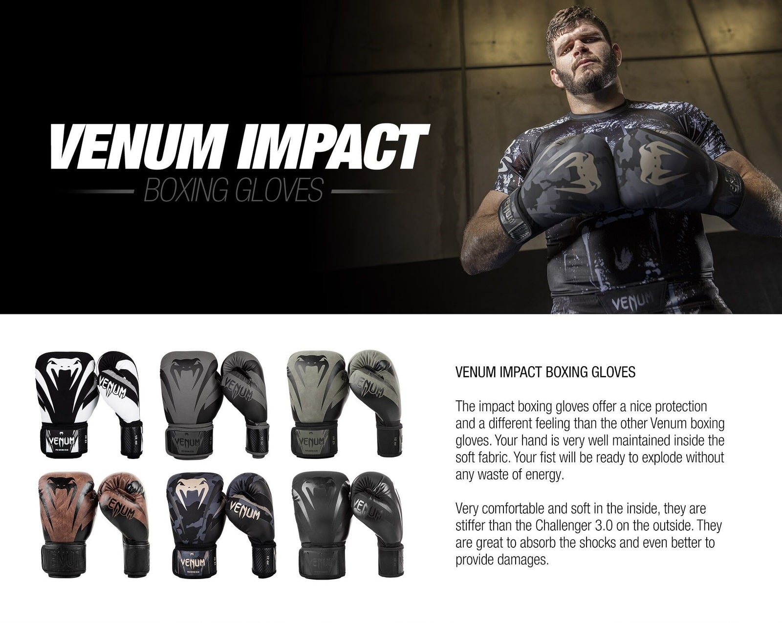 Venum Impact Boxing Gloves