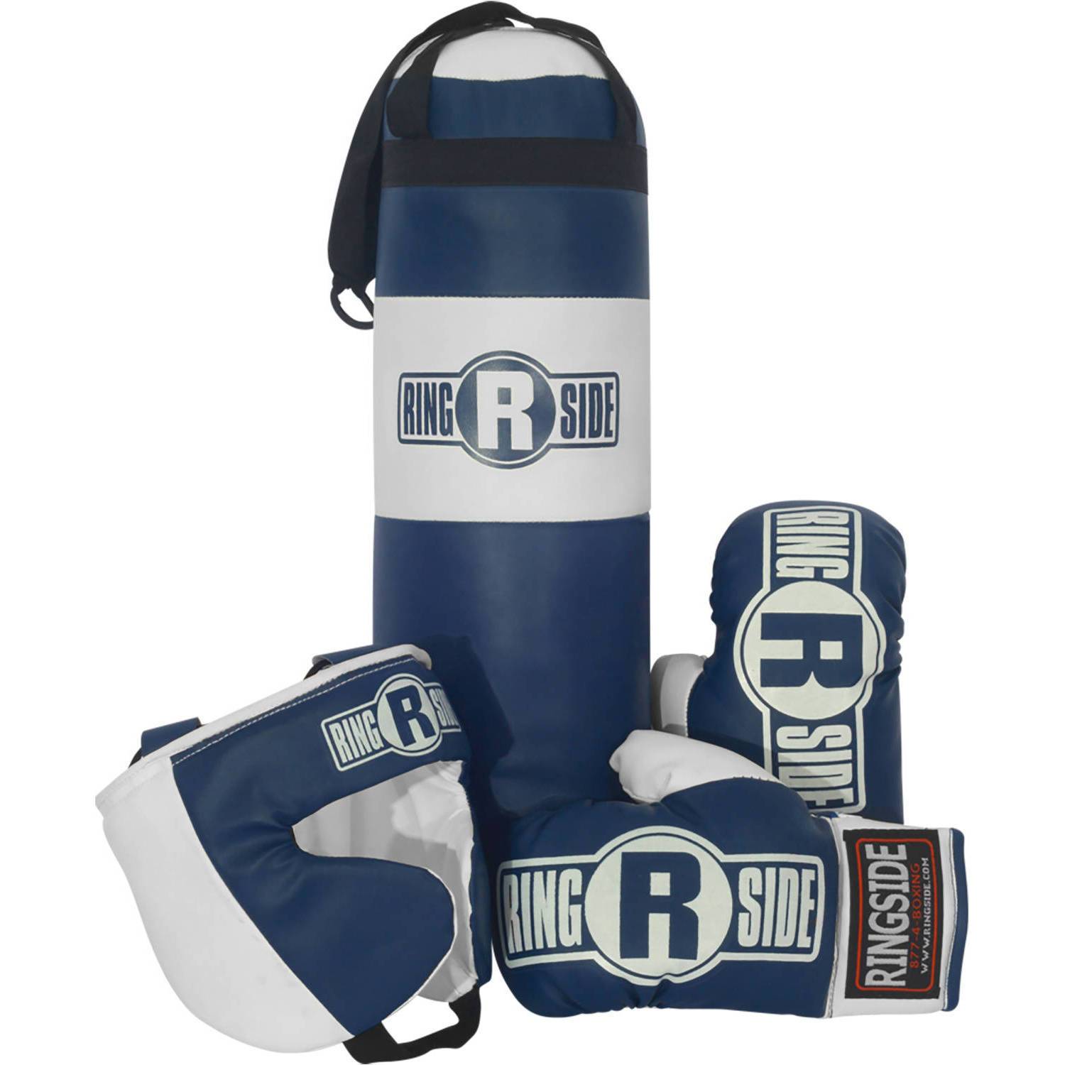Ringside Kids Boxing Set with Mini Heavy Bag, Gloves and Headgear - Royal