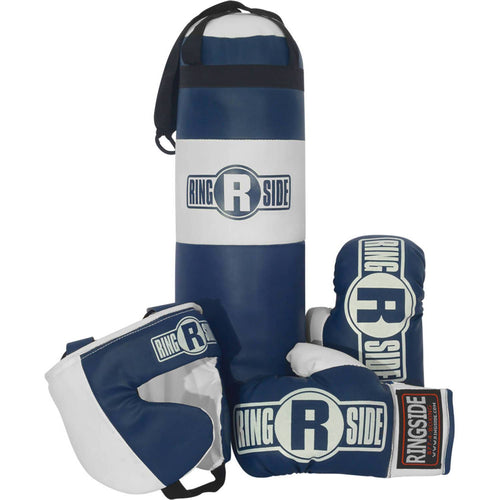 Ringside Kids Boxing Set with Mini Heavy Bag, Gloves and Headgear - Royal
