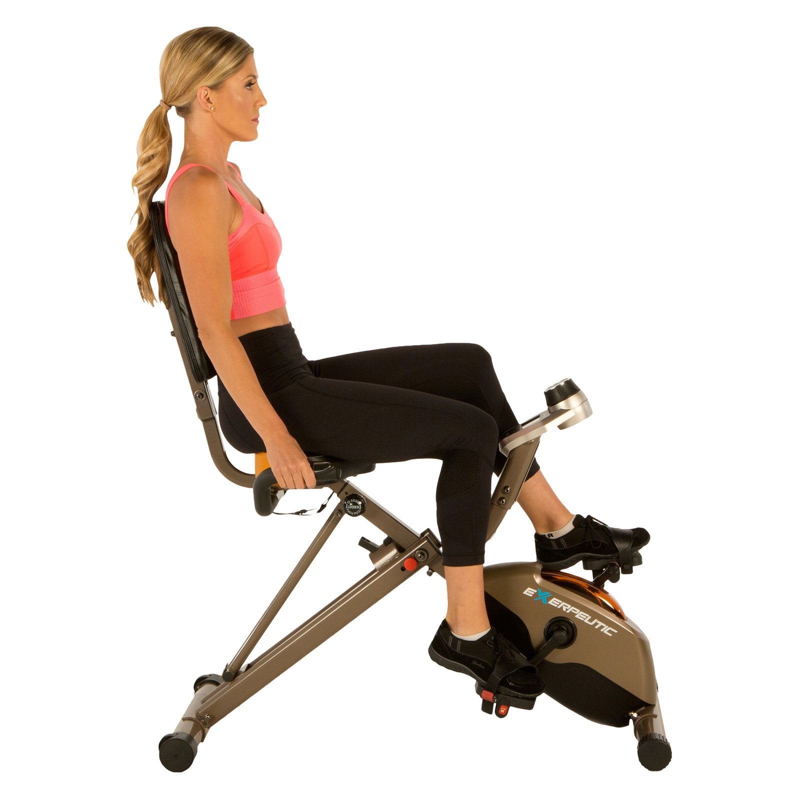 Exerpeutic 400lb Maximum Capacity Folding Foldable Recumbent Exercise Bike