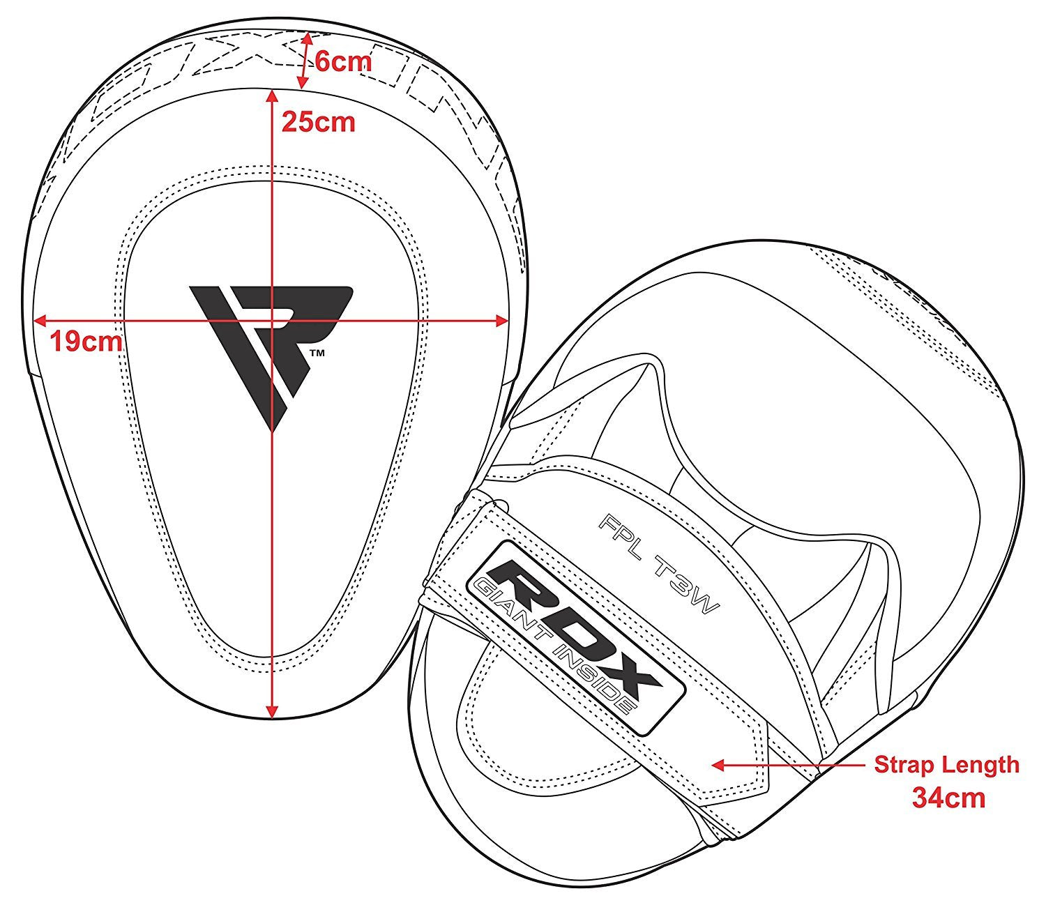 Cow Hide Leather Focus Mitts Pads Kick Training Boxing