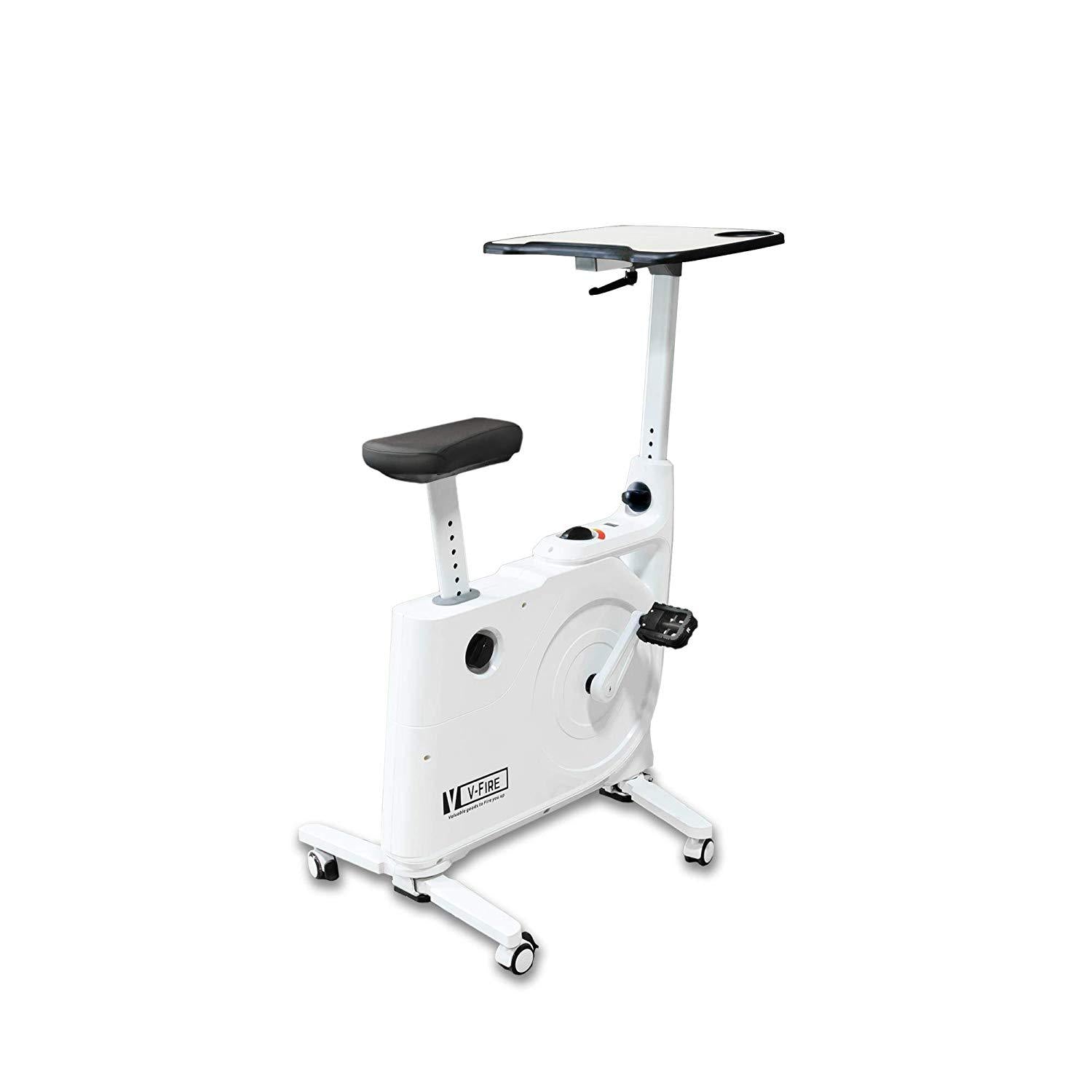 V-Fire Indoor 8 Levels Advanced Magnetic Resistance Cardio Exercise Bike with Standing Desk