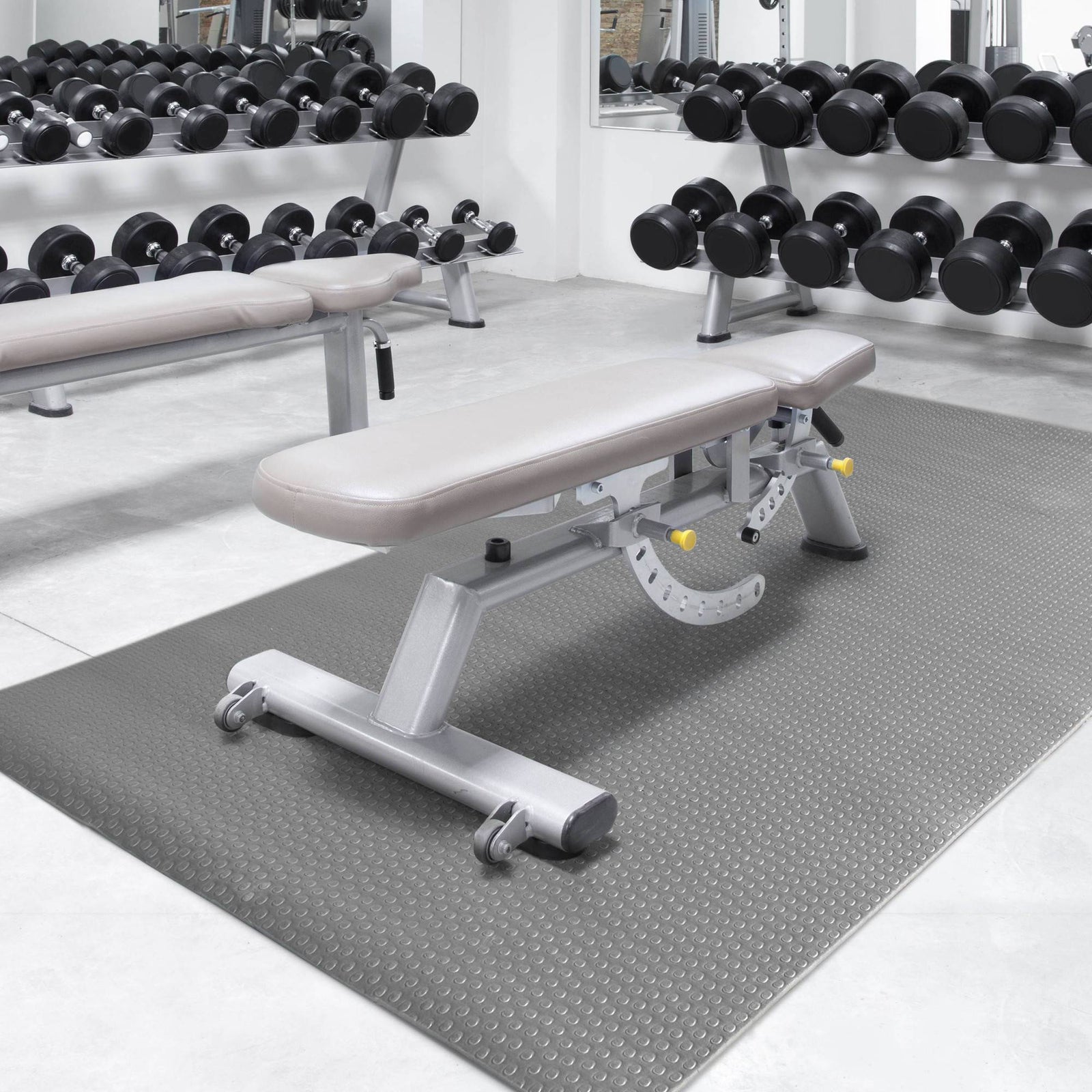 Barbell Circle Textured Equipment Mat, 40" x 108"