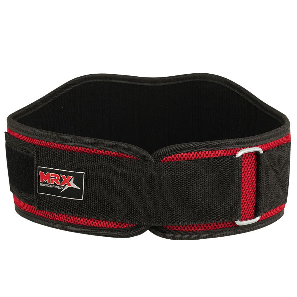 Weight Lifting Belt Gym Back Support Brace Fitness Workout Belts 8" Wide Red S
